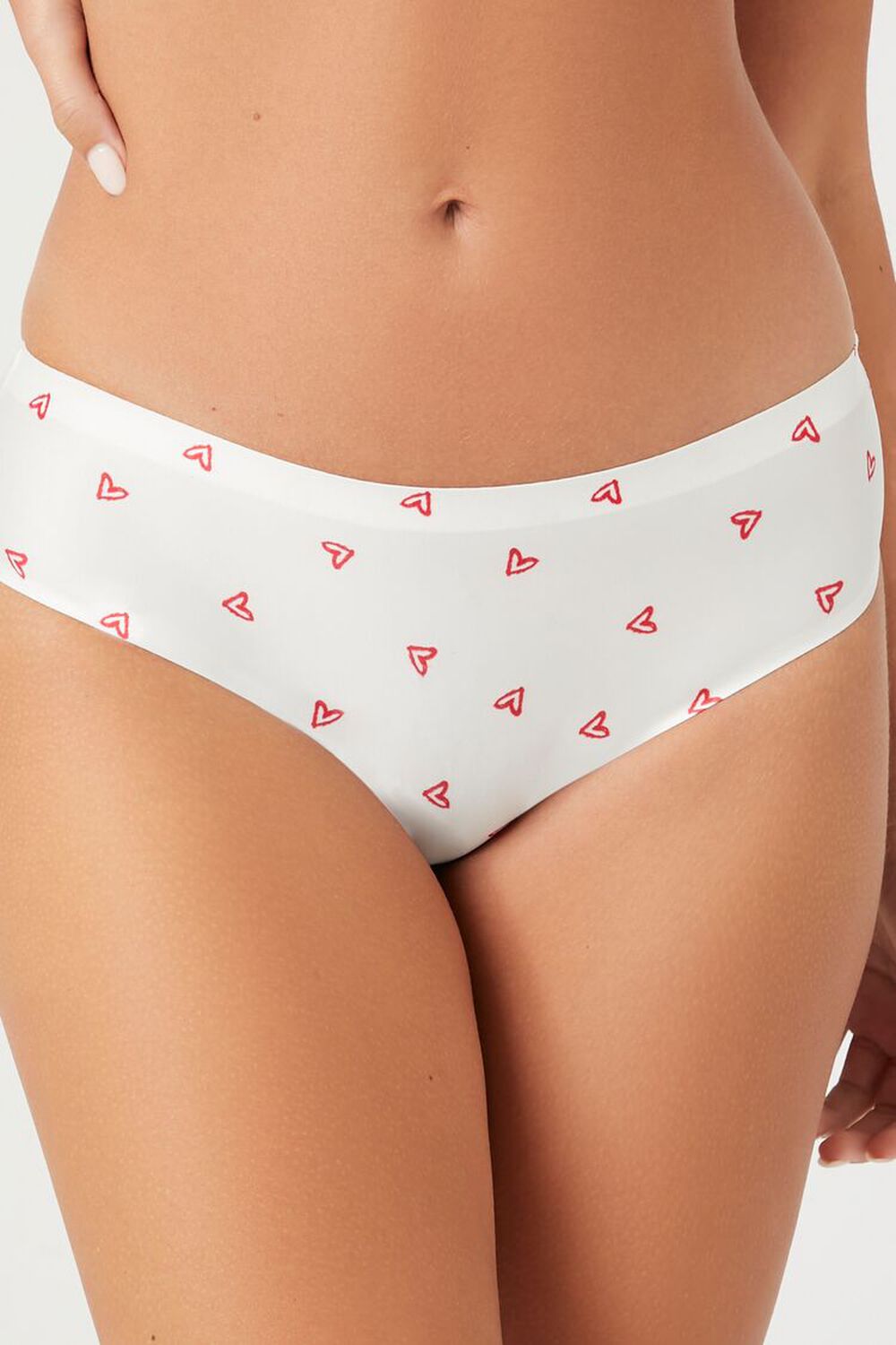 Heart Print Hipster Panties